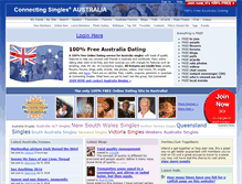 Tablet Screenshot of connectingsingles.com.au